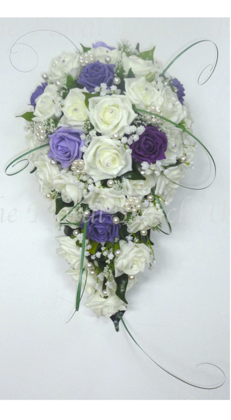 Plum, Lilac, Dusky Mauve & Ivory Bridal Bouquet